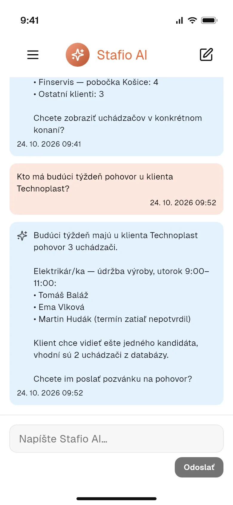 Stafio AI vyhľadáva uchádzačov v mobilnej aplikácii
